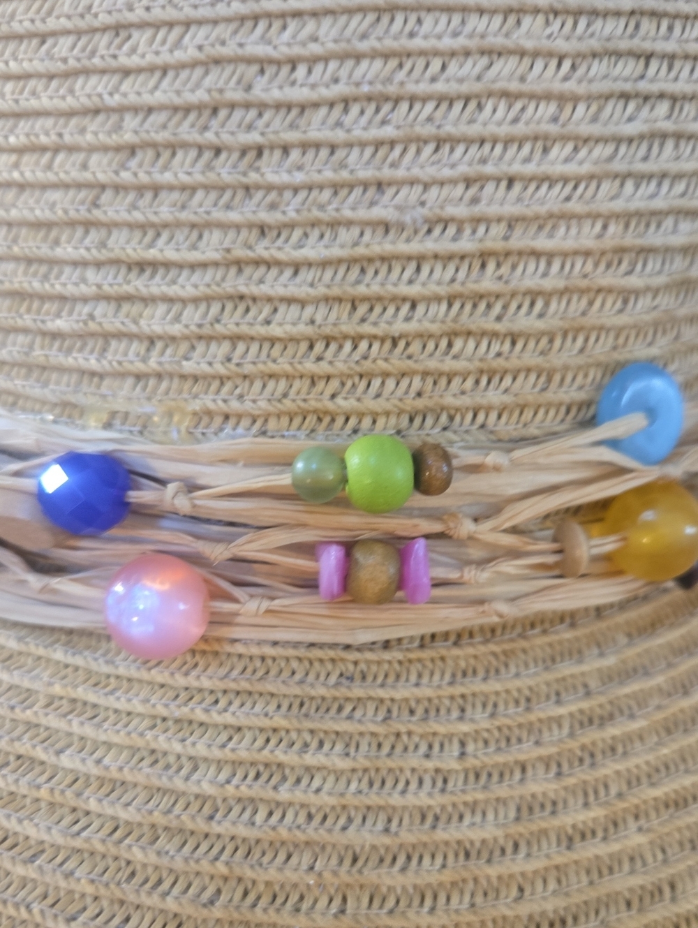 Sun 'N' Sand Oversized Beaded Raffia Accent - Picture 4 of 9